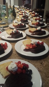 Double Chocolate Espresso Bundt Cake with Chocolate Ganache, Lemon Pound Cake, Fresh Berries & Homemade Whipped Cream, Stilton Cheese
